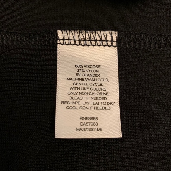 NWOT Halogen Black Shift Dress w/ Tie Bell Sleeves - Picture 9 of 11